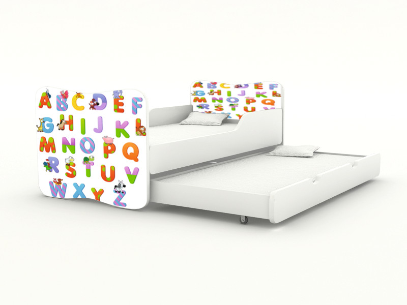 Becks posteľ s výsuvným lôžkom Abeceda